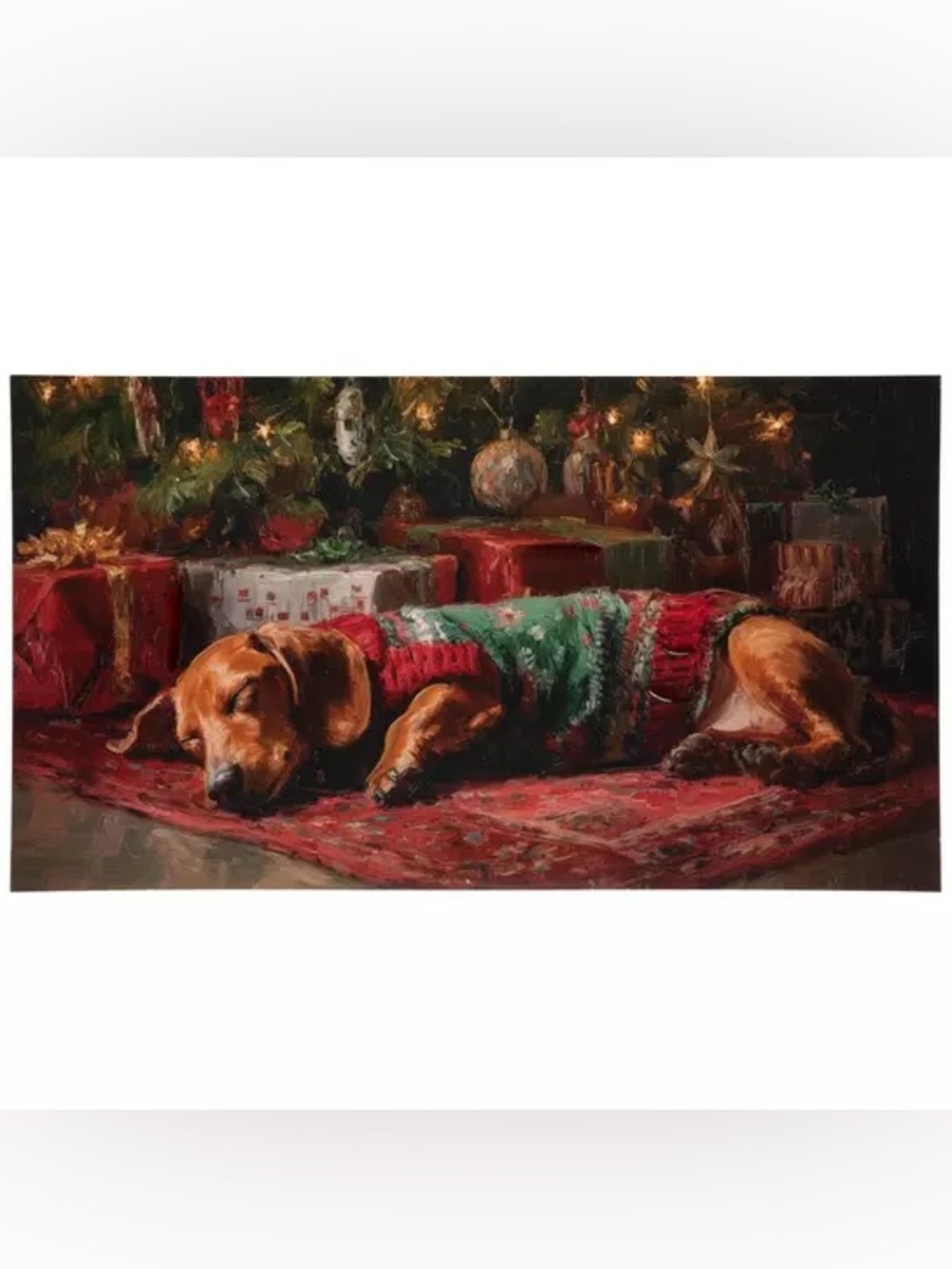 Sleeping Dachshund Wood Wall Decor
